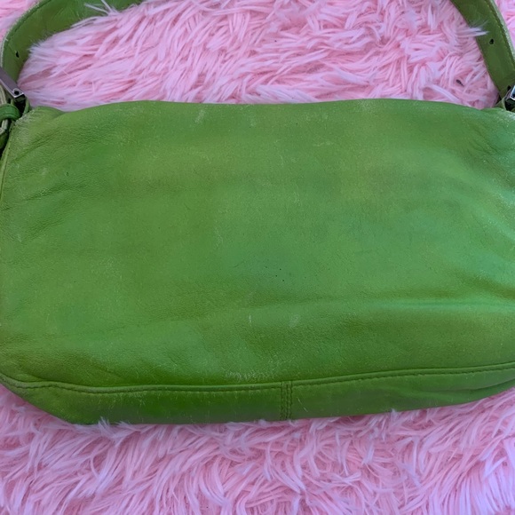 SOLD Fendi Mamma Baguette Mini / Green leather - Picture 11 of 15